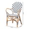 Baxton Studio Bryson Modern French Blue and White Weaving and Natural Rattan Bistro Chair 225-13113-ZORO - alternate 10